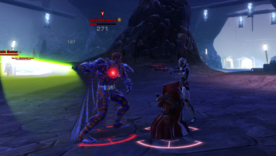 My pet Jawa and I taking on a Jedi.