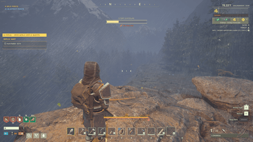 Hunting on a rainy day on Icarus.