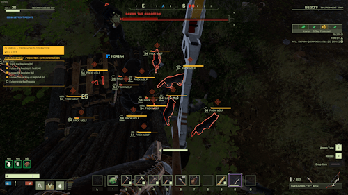 Trapped in a tree-stand by a pack of wolves. Fun!