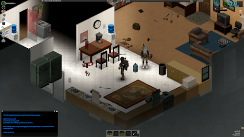 Chilling in the kitchen of our stronghold.