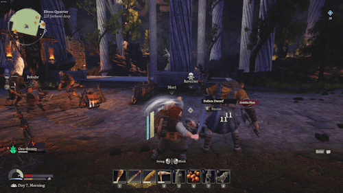 Fighting Goblin Men in the beautiful Elven Quarter.