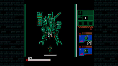 The Metal Gear D is, appropriately, highly vulnerable to a grenade to the dick.