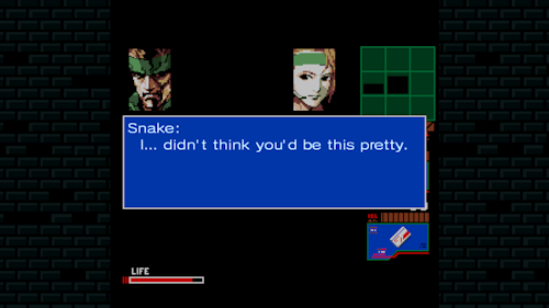 Snake, if you need a cold shower, you already know where the women's restroom is.