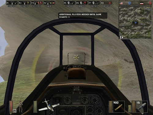 Flying through a canyon (sideways) in my crappy BF1942 map.