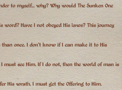 A sample of page 2 of Slythe's journal.