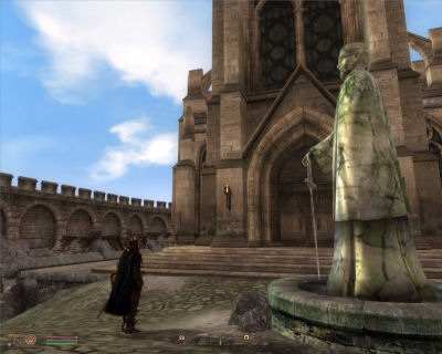 Like a sore thumb, the Chapel of Talos in Bruma.