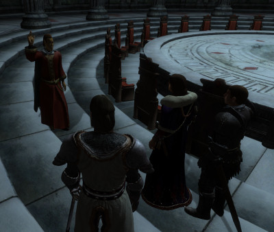 High Chancellor Ocato swears his loyalty to his new Emperor.