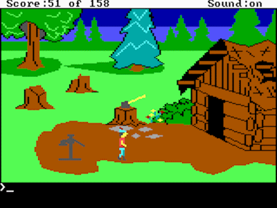 The original AGI King's Quest in all its glory.