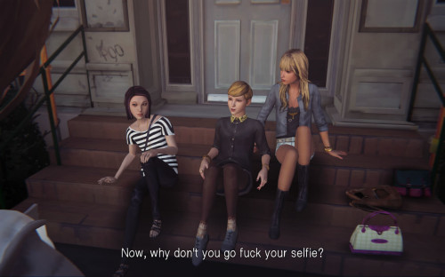 The infamous 'Go fuck your selfie!' line. Oh, and fuck Victoria Chase!
