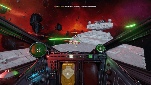 X-wing versus Star Destroyer. Classic!