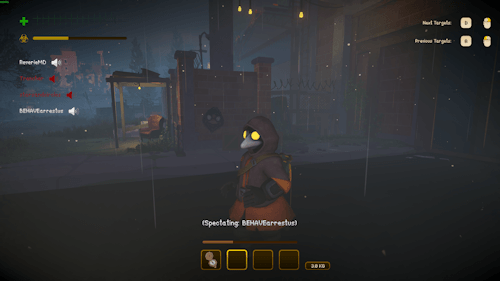 Spectating another player as escape to outside.